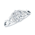 Lab Grown Diamond Collar Engagement Ring in Infinity Shank
