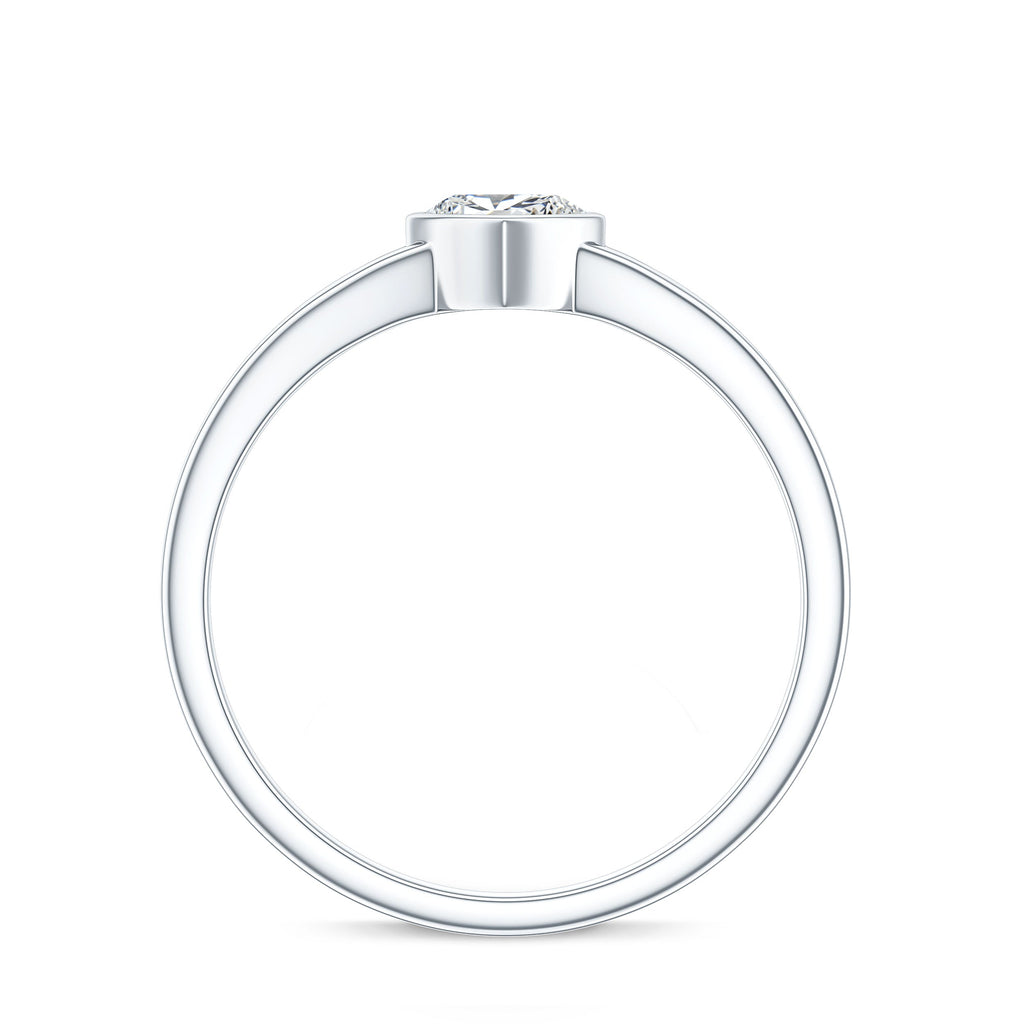 Heart Shape Lab Grown Diamond Solitaire Ring in Split Shank