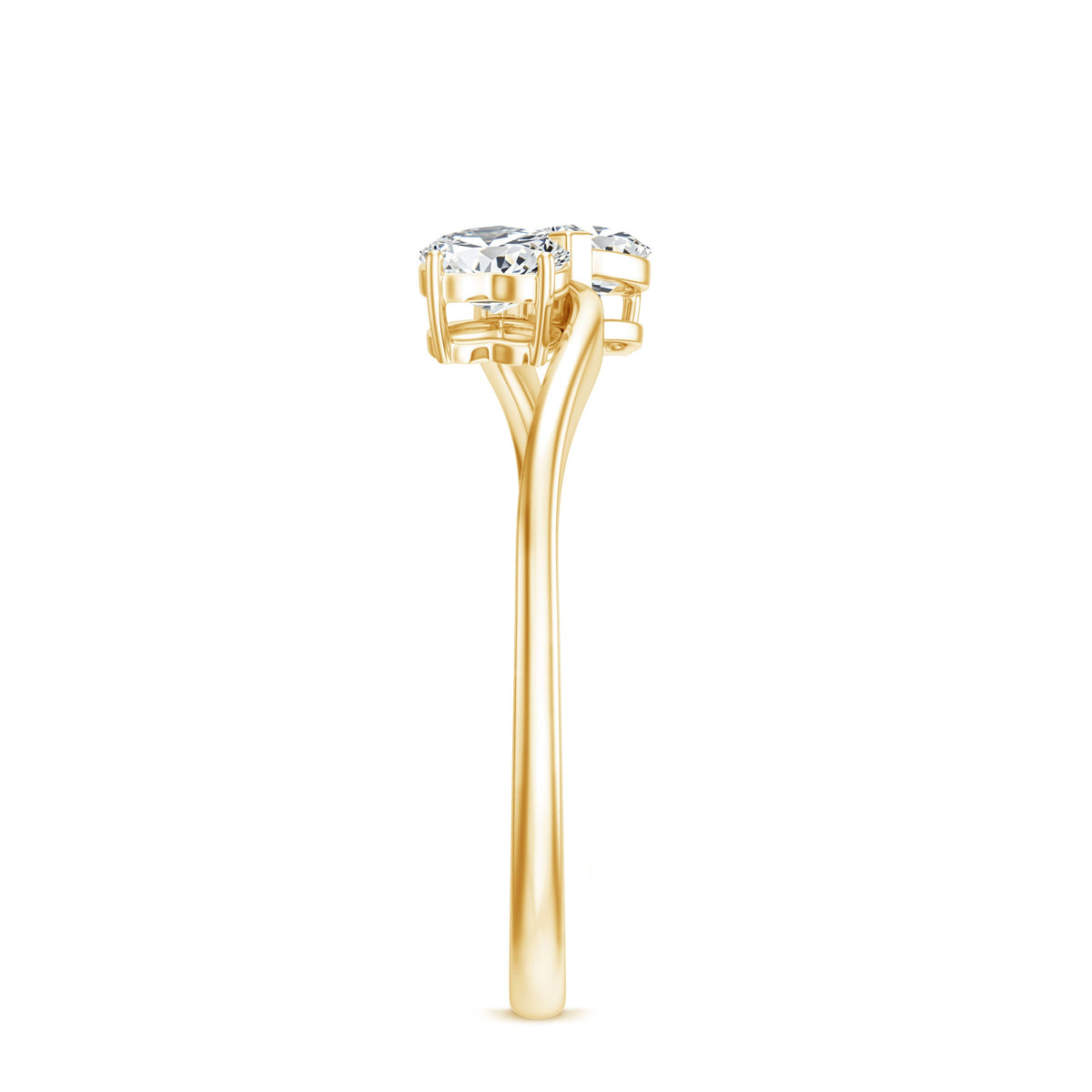 Heart Shape Lab Grown Diamond Toi Et Moi Promise Ring