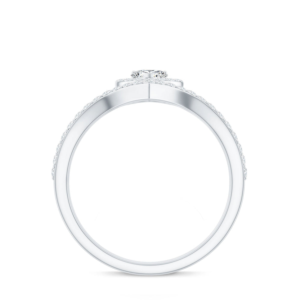 Heart Shape Lab Grown Diamond Bridal Ring Set
