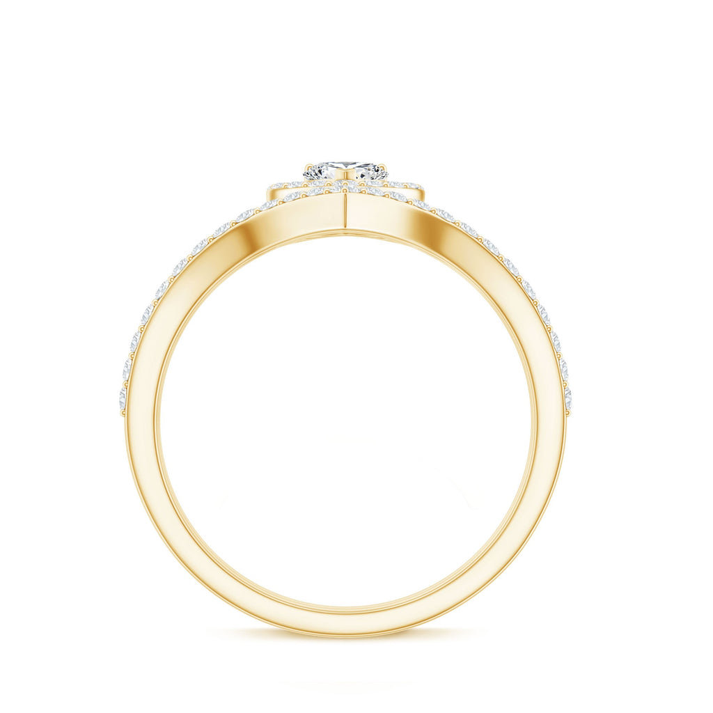Heart Shape Lab Grown Diamond Bridal Ring Set