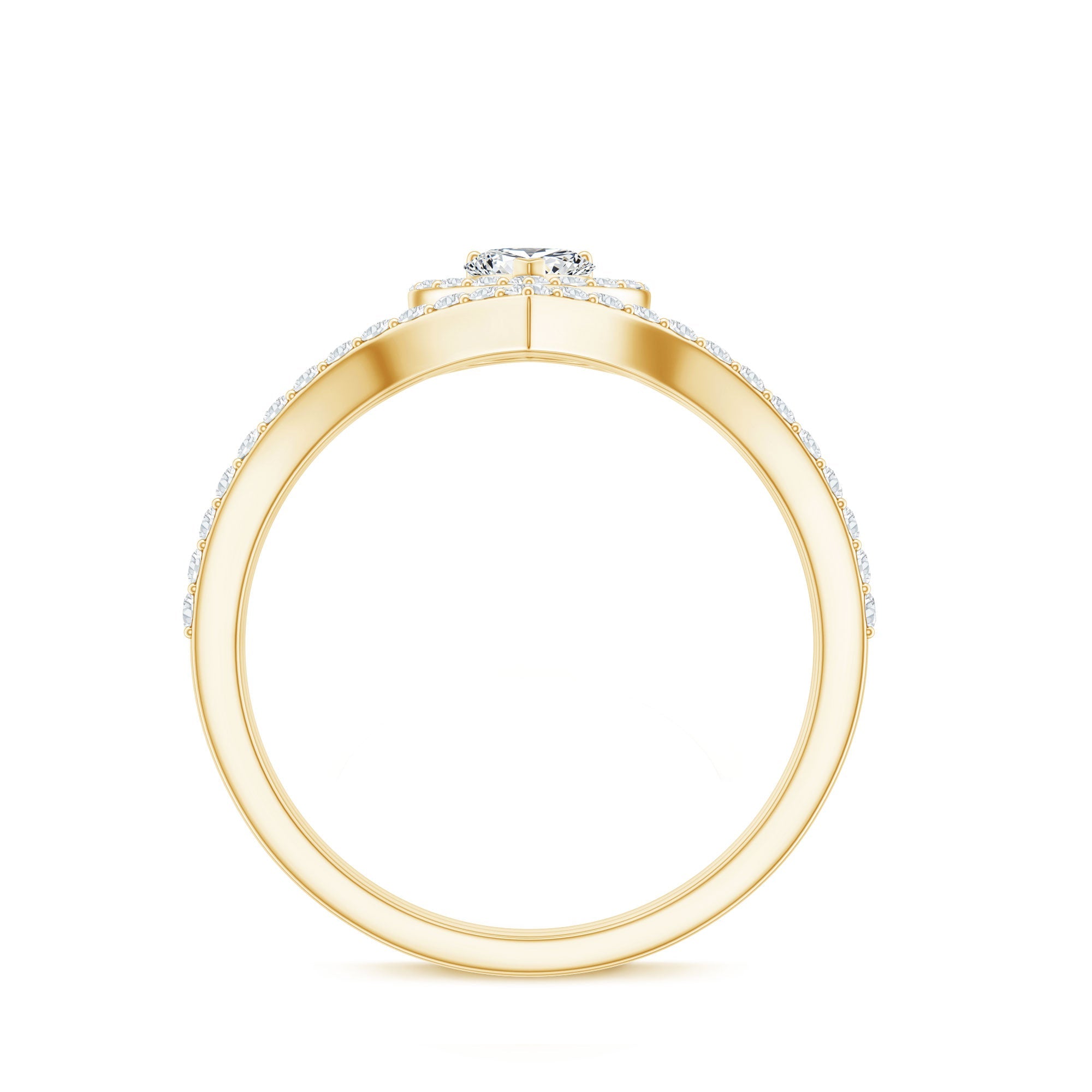 Heart Shape Lab Grown Diamond Bridal Ring Set