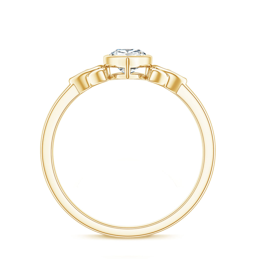 Pear Shape Lab Grown Diamond Solitaire Celtic Ring
