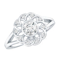 Lab Grown Diamond Nature Inspired Flower Engagement Ring
