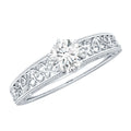 Vintage Inspired Solitaire Lab Grown Diamond Filigree Ring