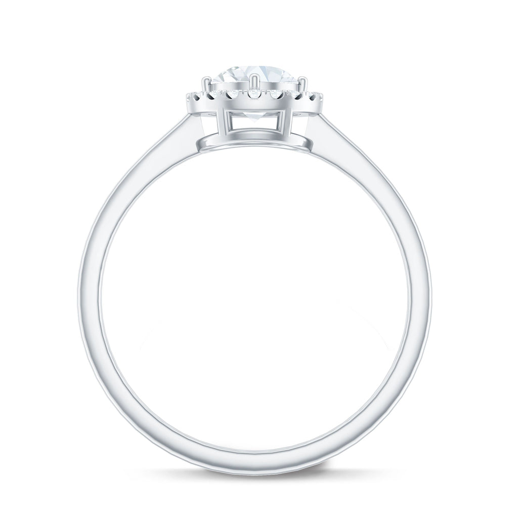 Lab Grown Diamond Promise Ring with Halo