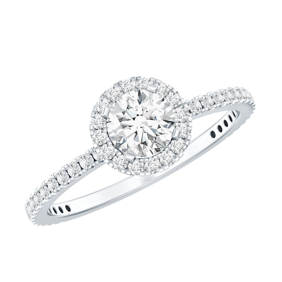 Round Lab Grown Diamond Promise Engagement Ring