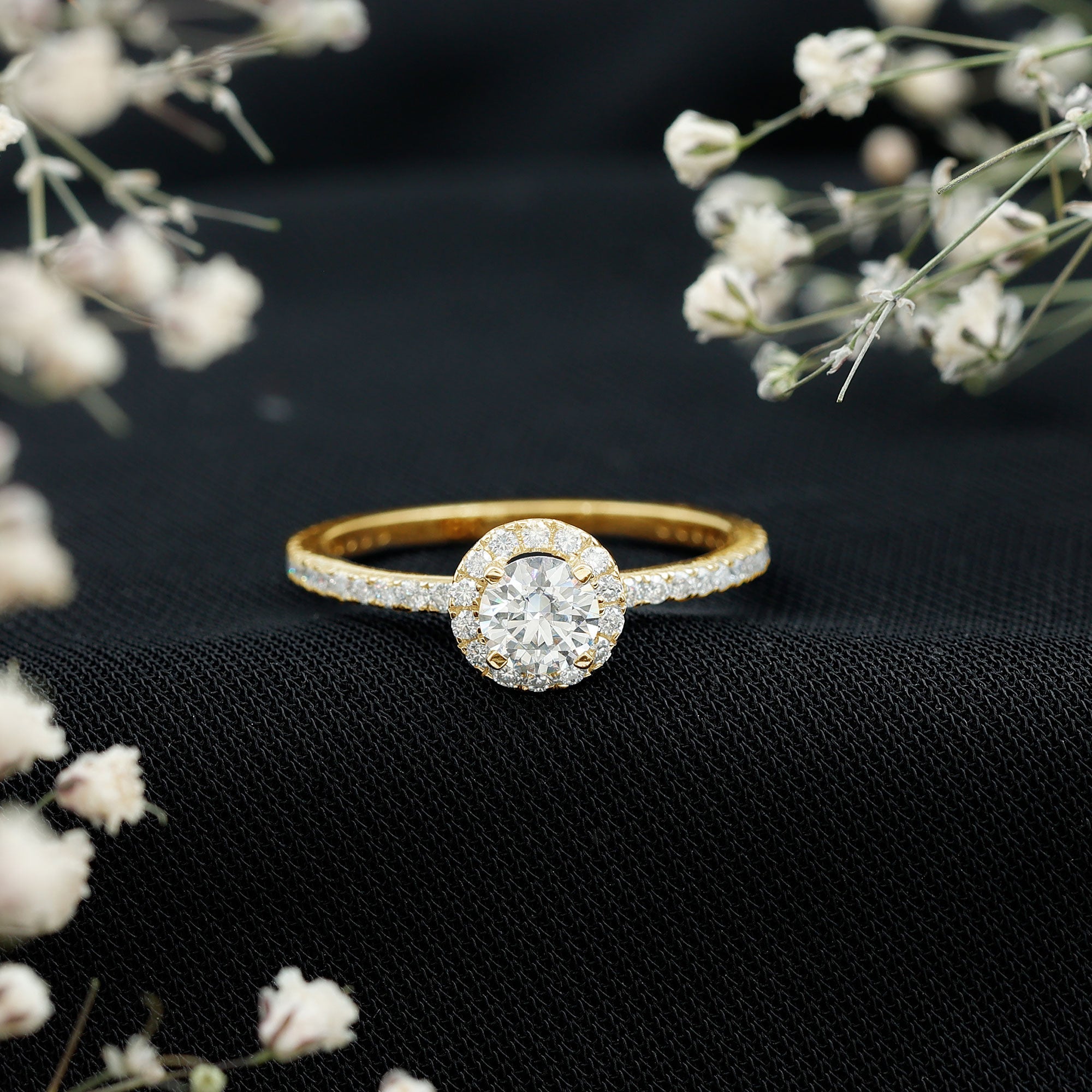 Round Lab Grown Diamond Promise Engagement Ring