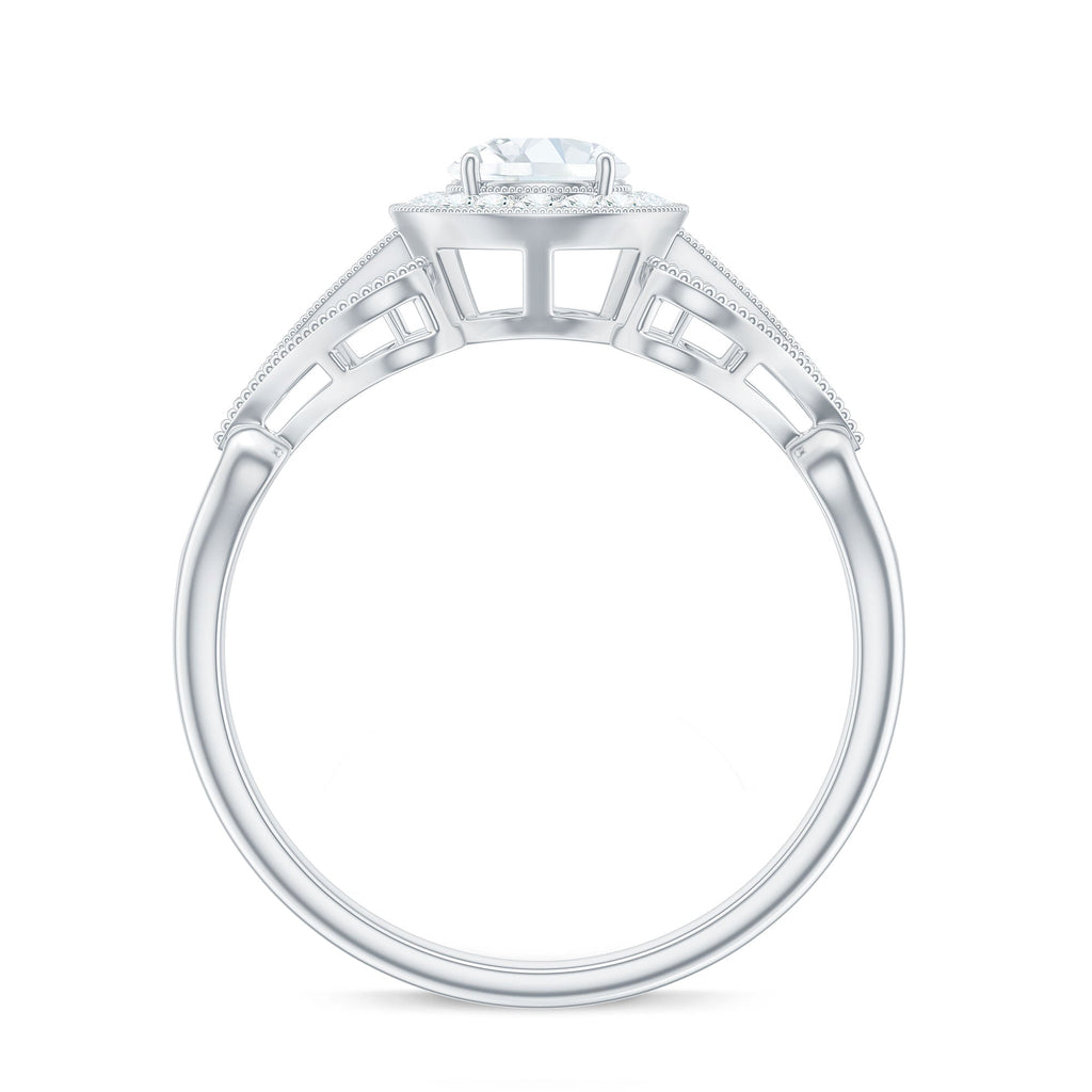 Vintage Inspired Engagement Ring with Lab Grown Diamond