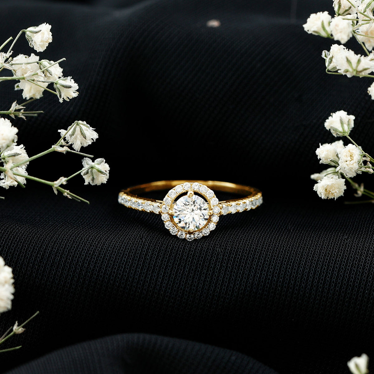 0.4 Carat Lab Grown Diamond Engagement Ring with Halo