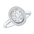 Classic Lab Grown Diamond Engagement Ring with Halo