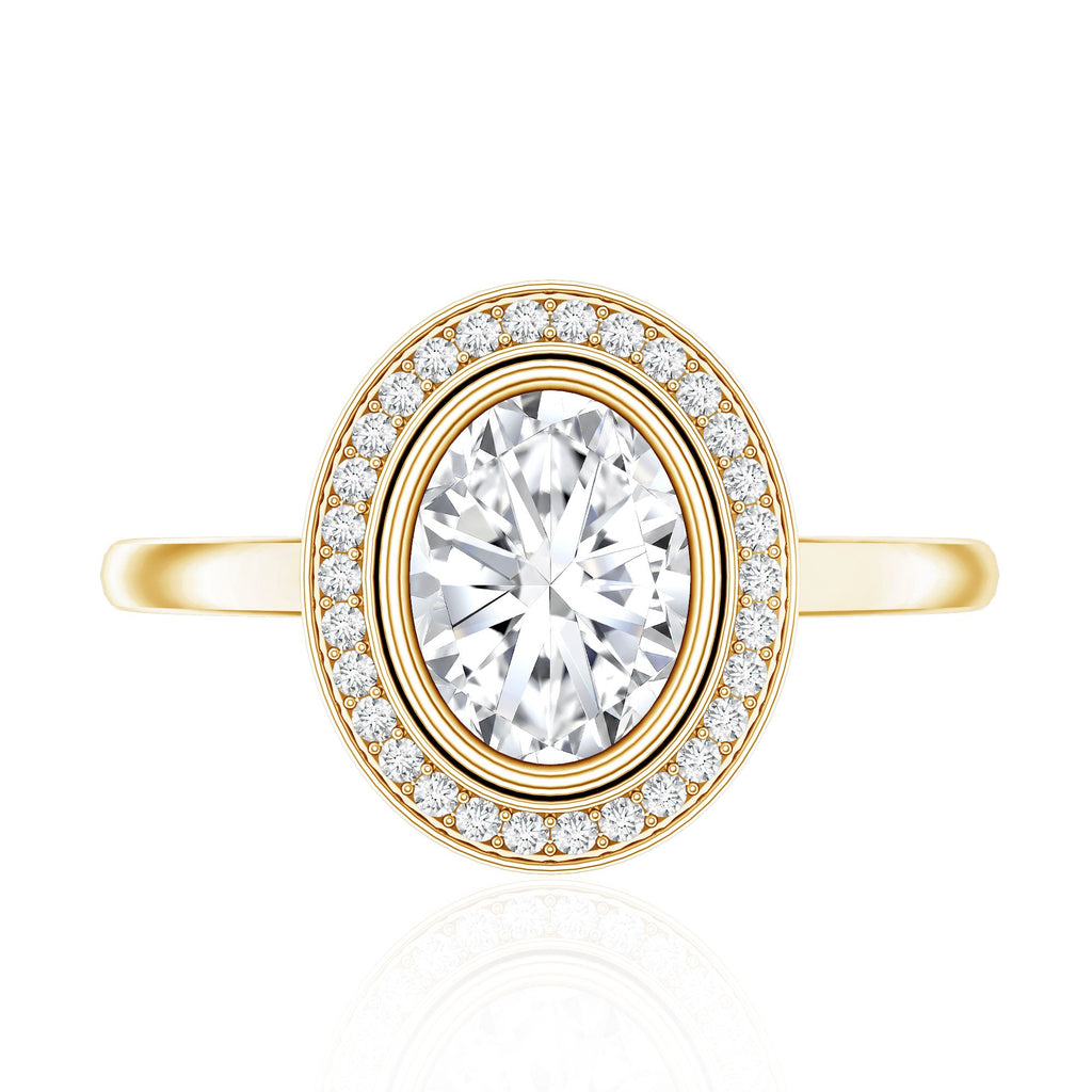 Classic Lab Grown Diamond Engagement Ring with Halo