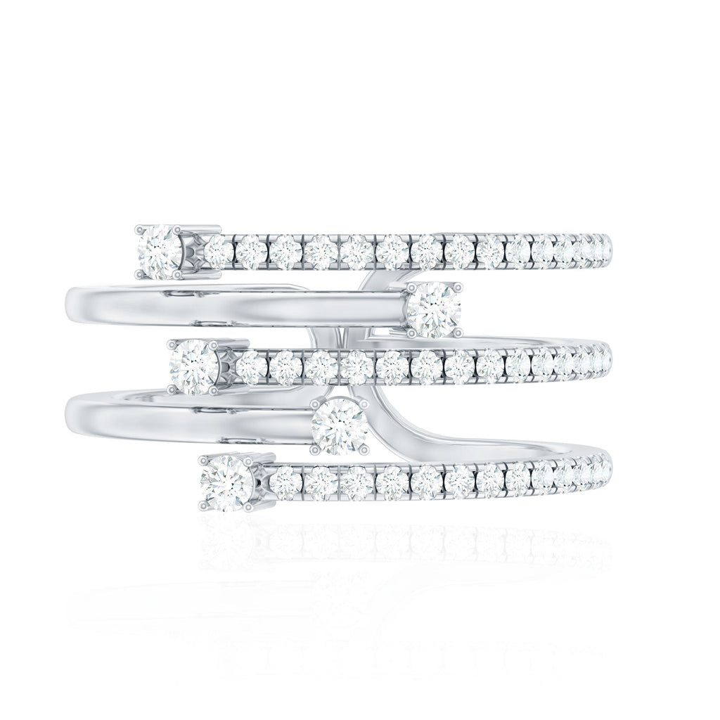 Certified Diamond Cocktail Wrap Ring