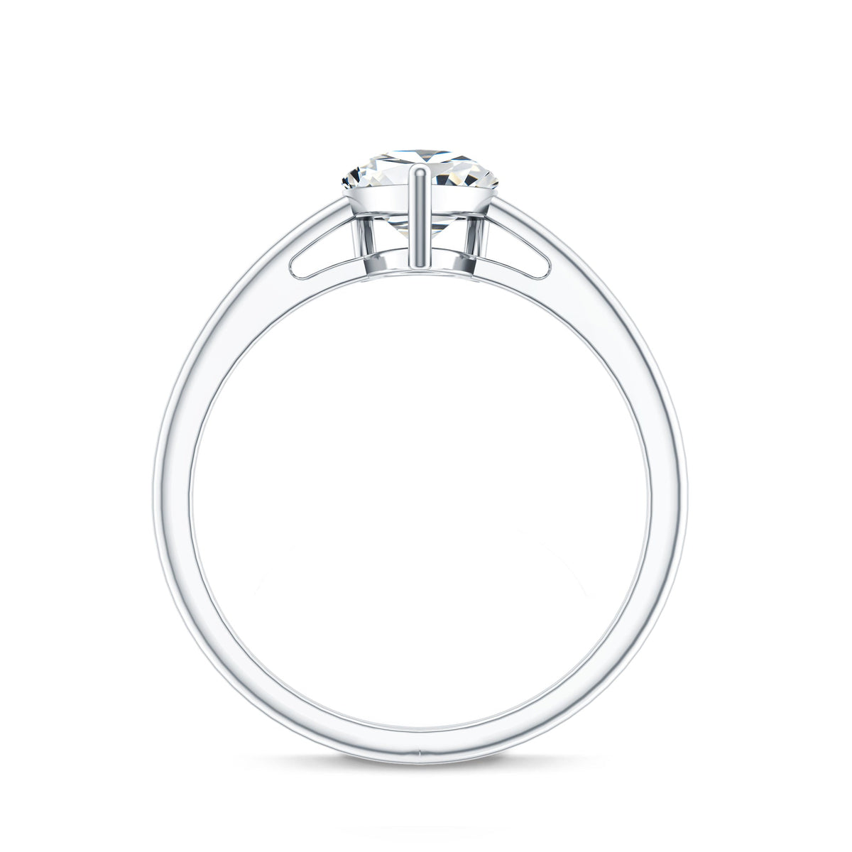 Solitaire Moissanite Teardrop Engagement Ring for Women