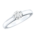 Bar Set Moissanite Solitaire Promise Ring