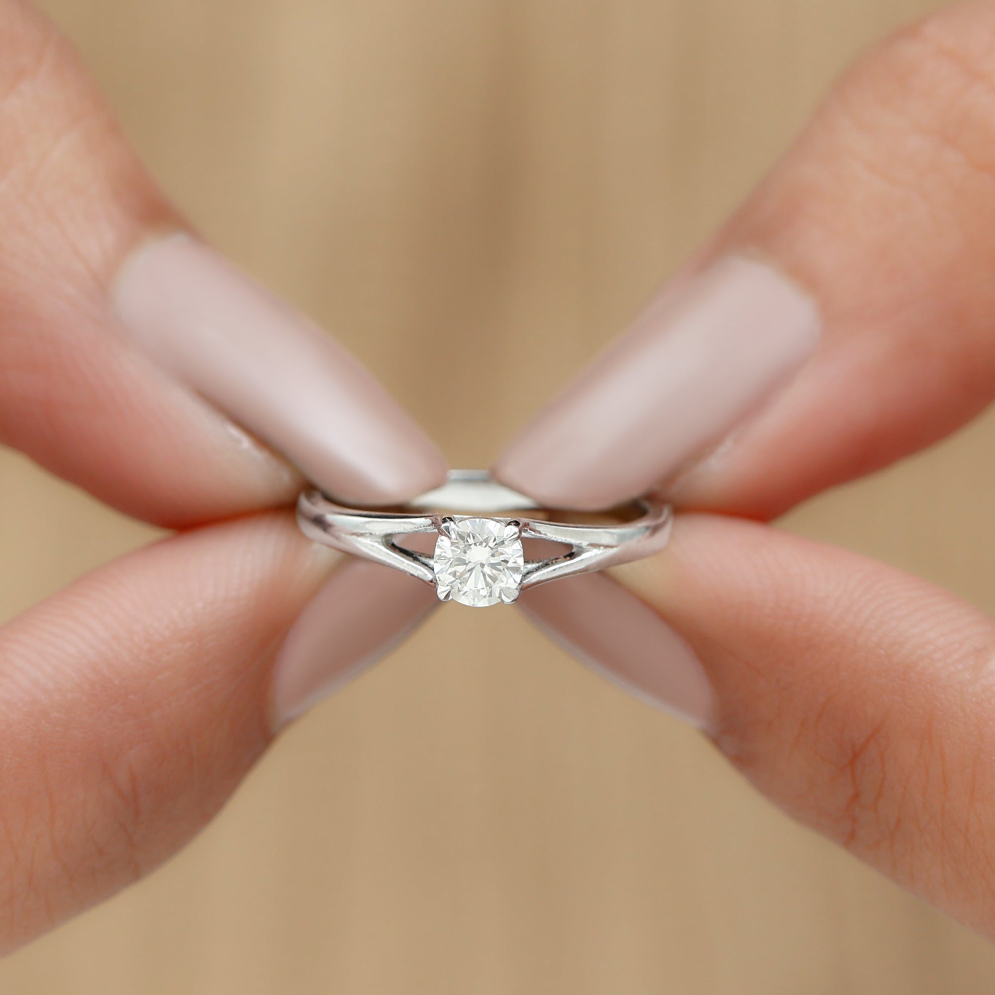 Certified Diamond Solitaire Ring in Claw Setting