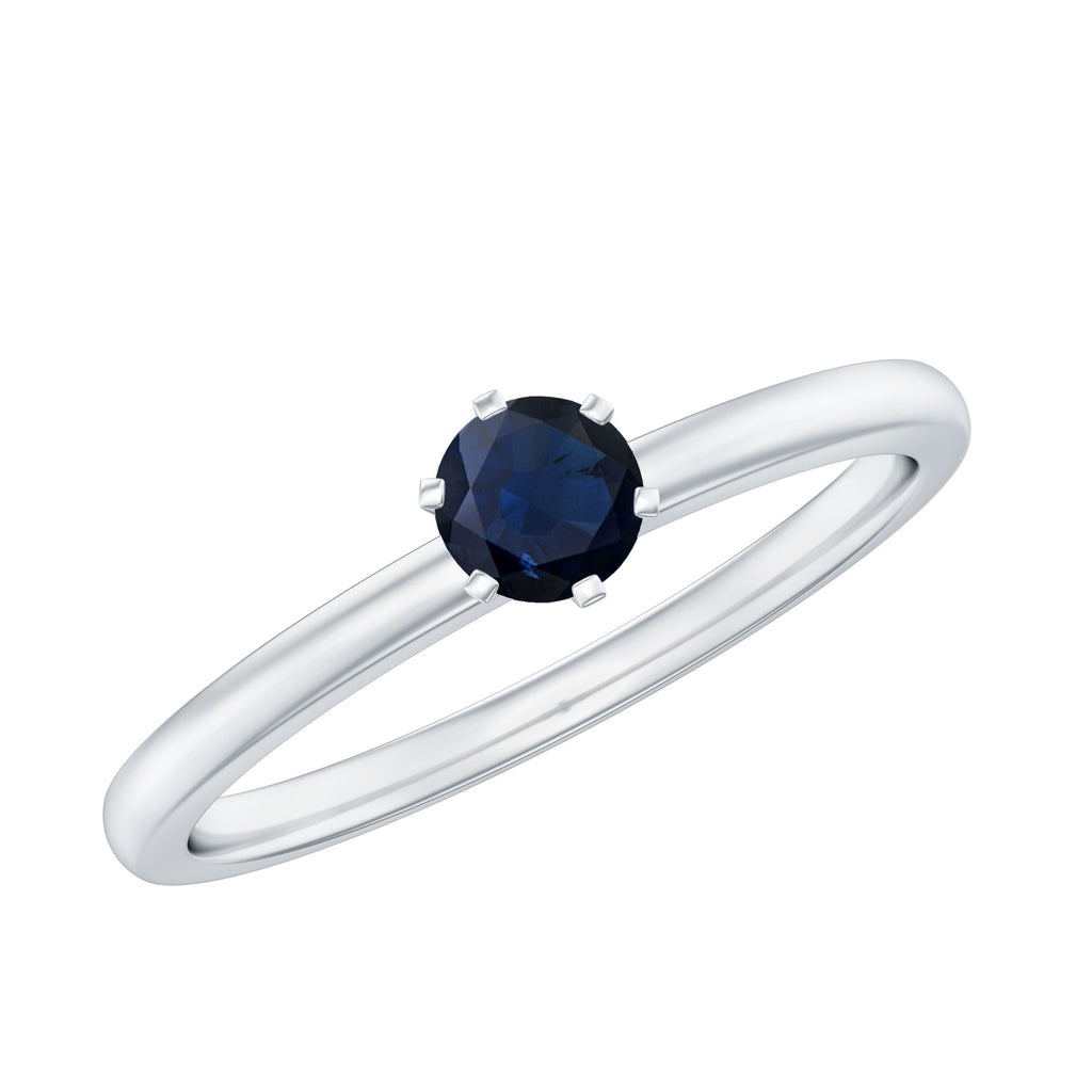 Genuine Blue Sapphire September Birthstone Ring for Women