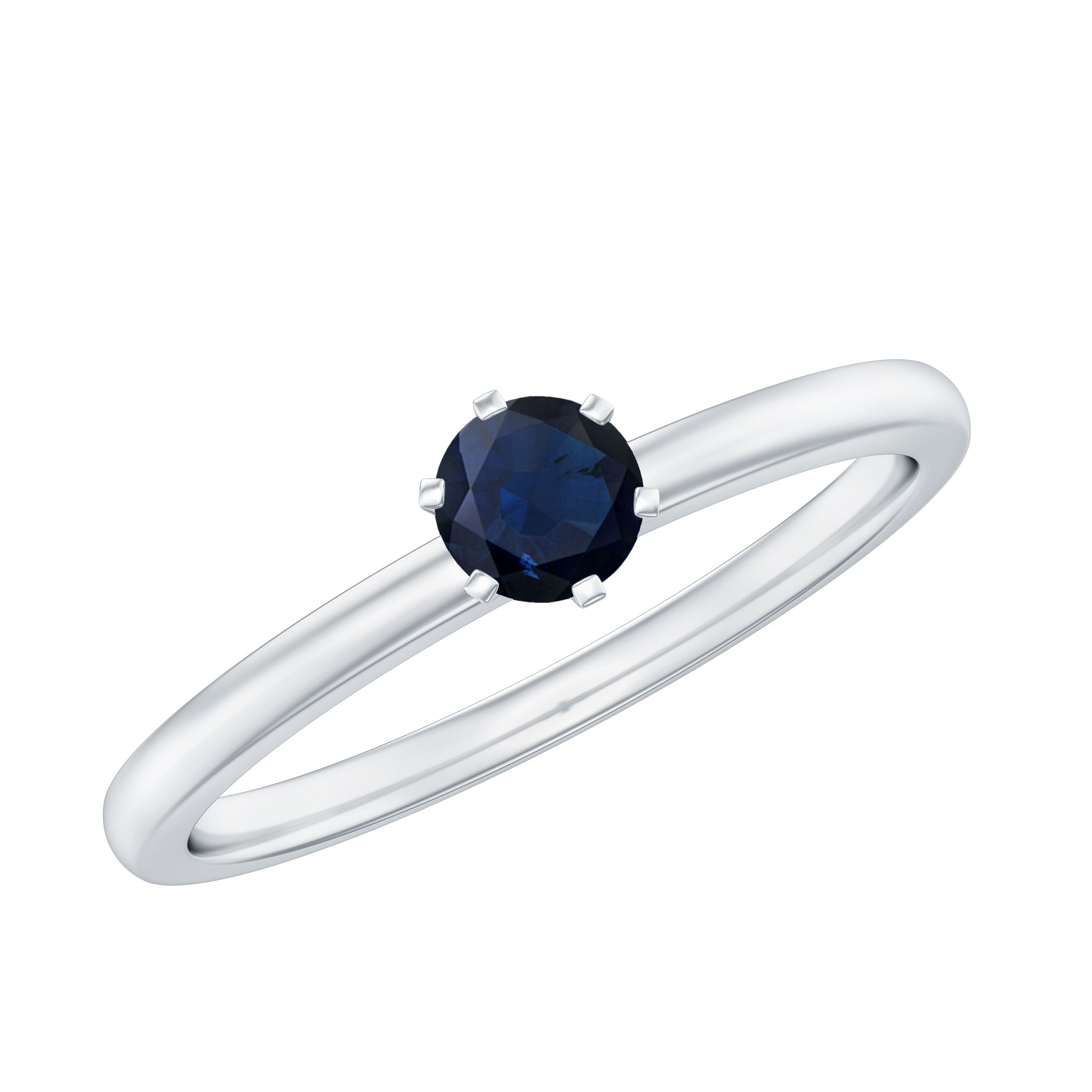 Genuine Blue Sapphire September Birthstone Ring for Women