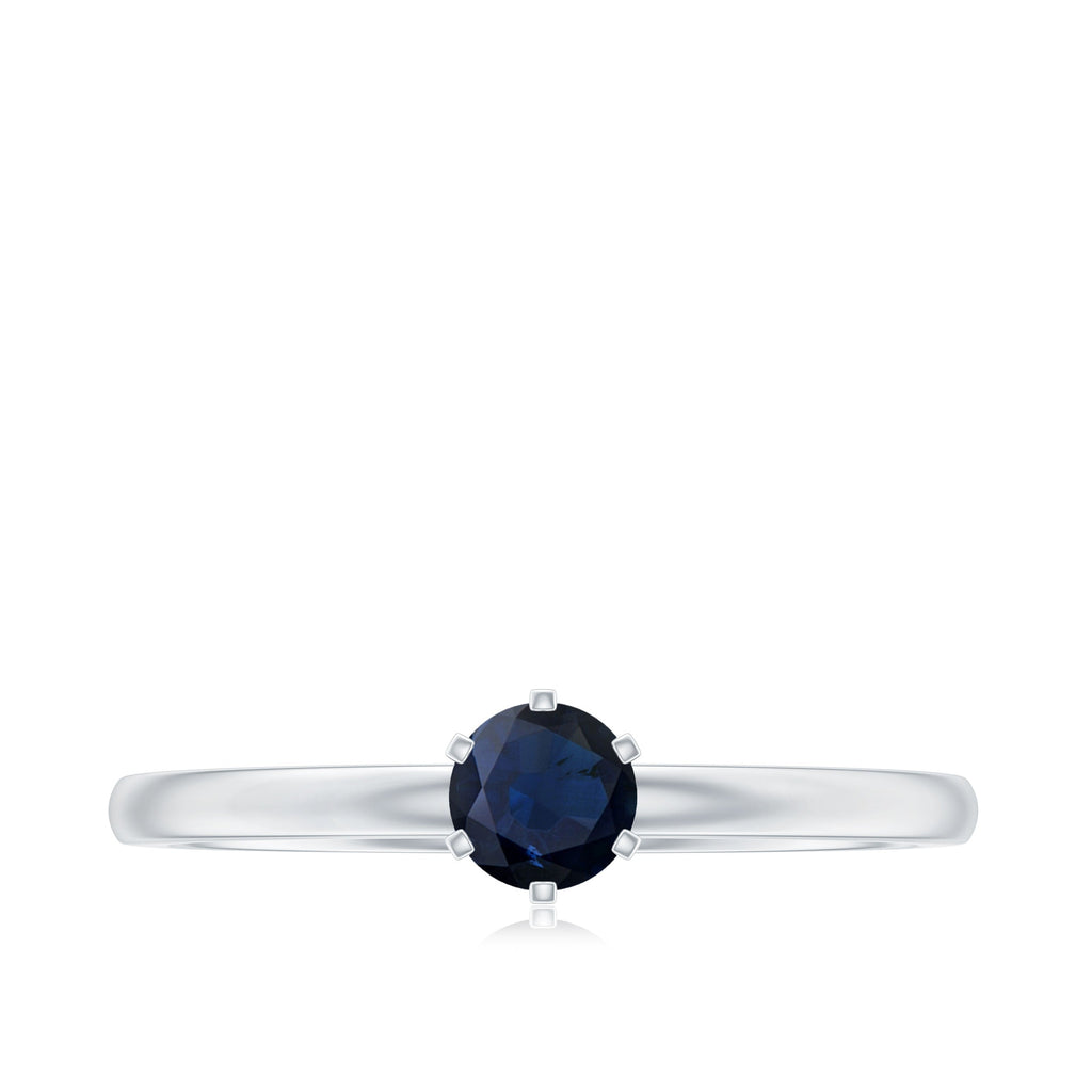 Genuine Blue Sapphire September Birthstone Ring for Women