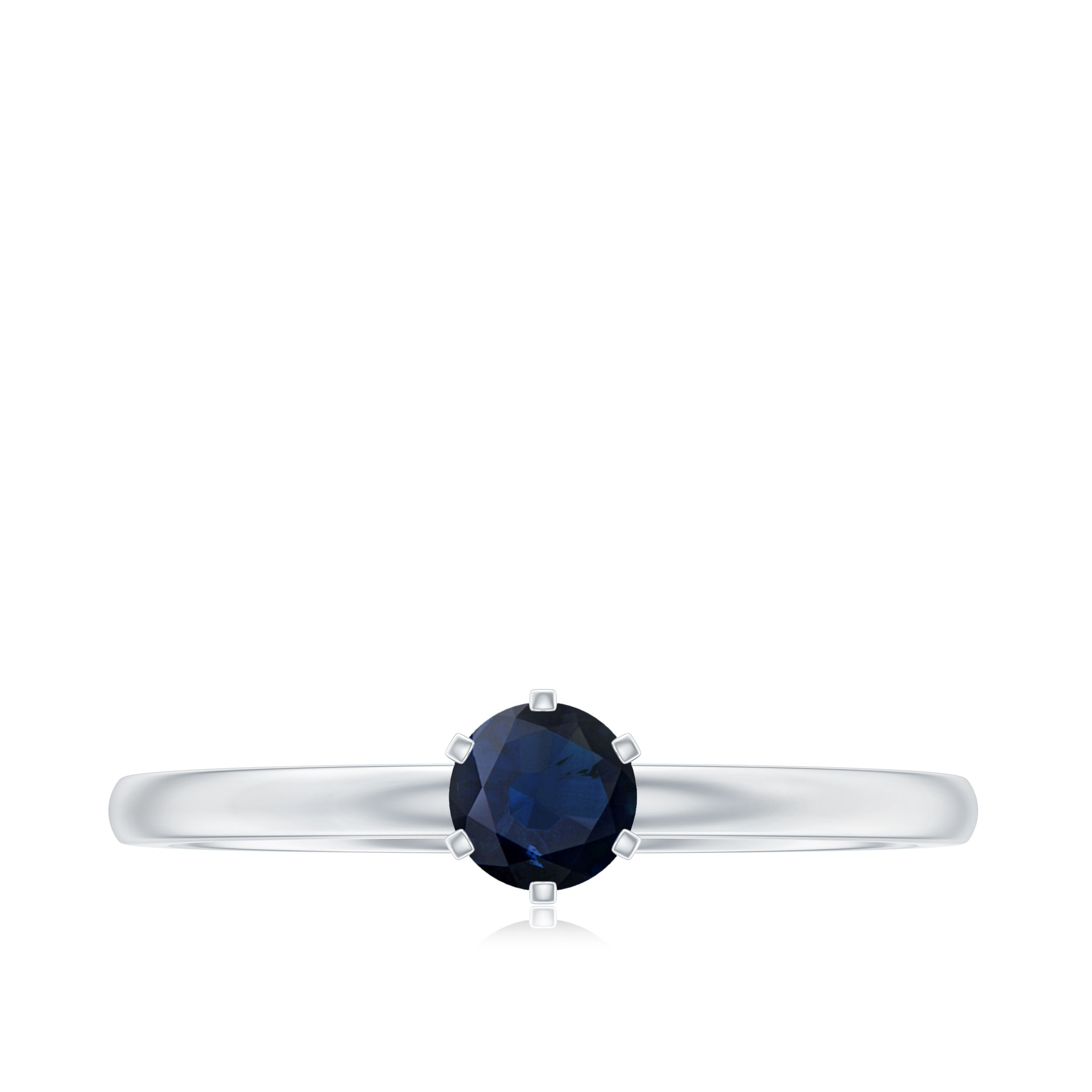 Genuine Blue Sapphire September Birthstone Ring for Women