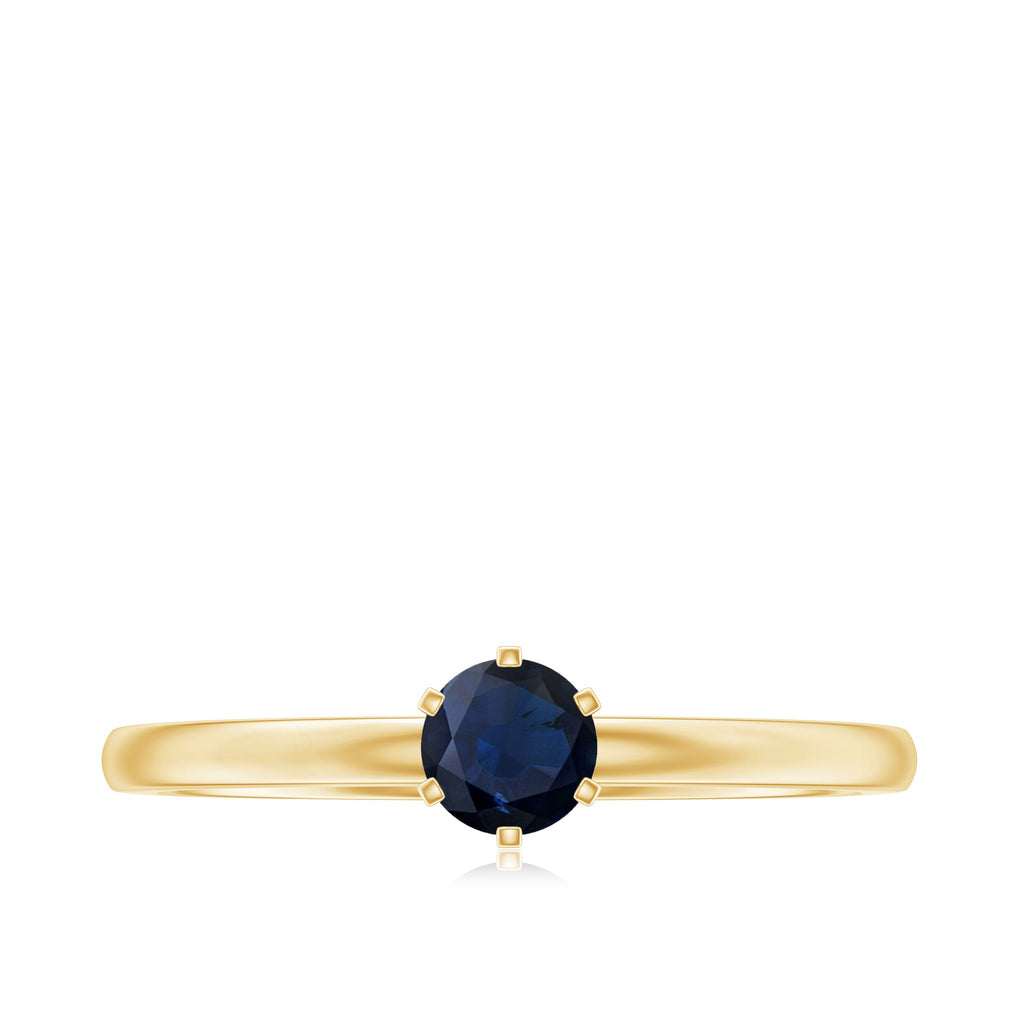 Genuine Blue Sapphire September Birthstone Ring for Women