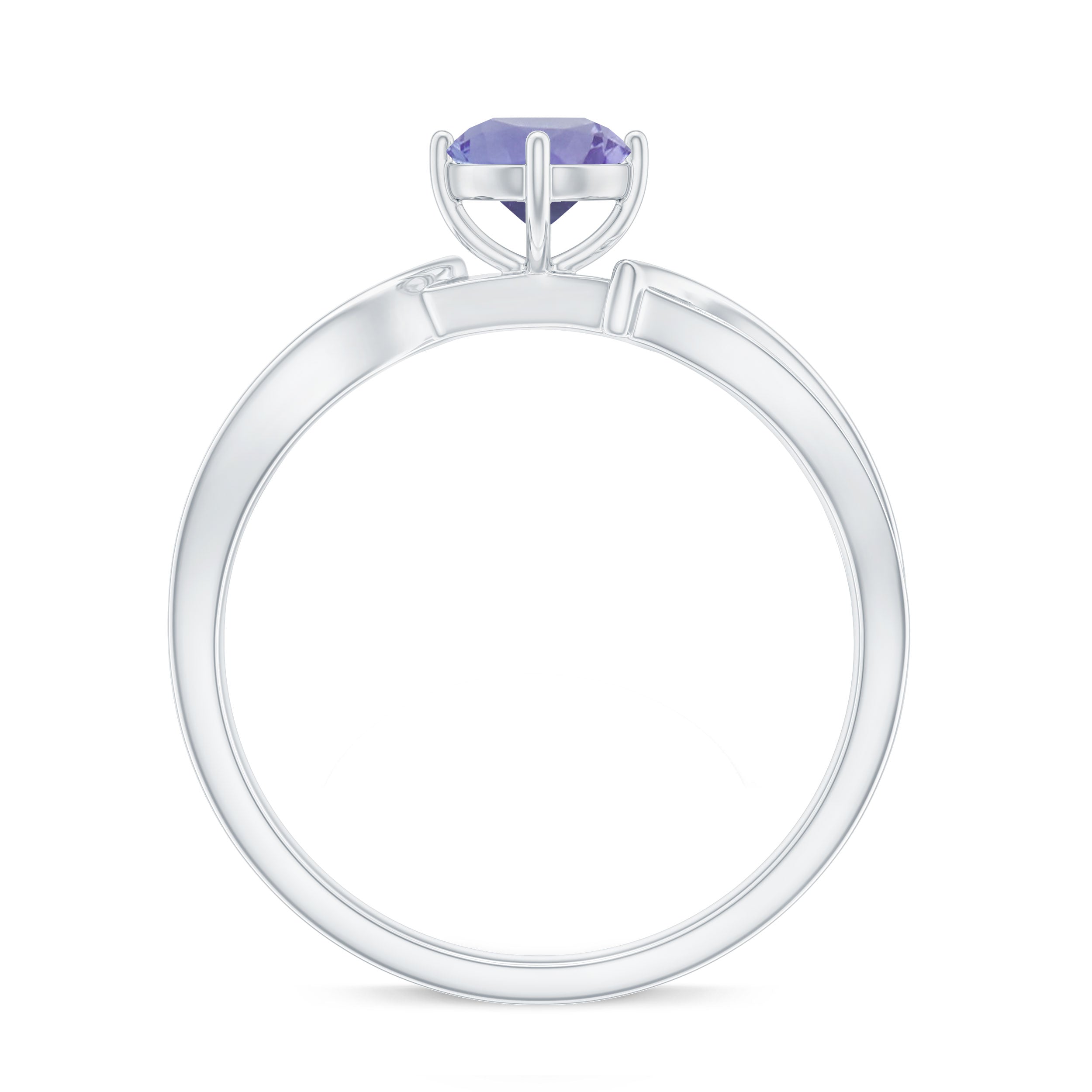 Certified Real Tanzanite Diamond Promise Ring for Proposal