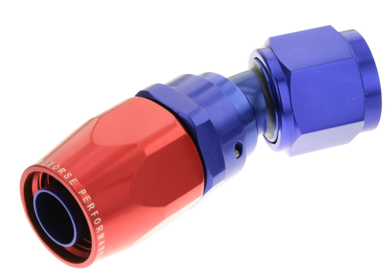 10AN 30 Degree Female Aluminum Hose End RD BLU Vinyasa Automotive