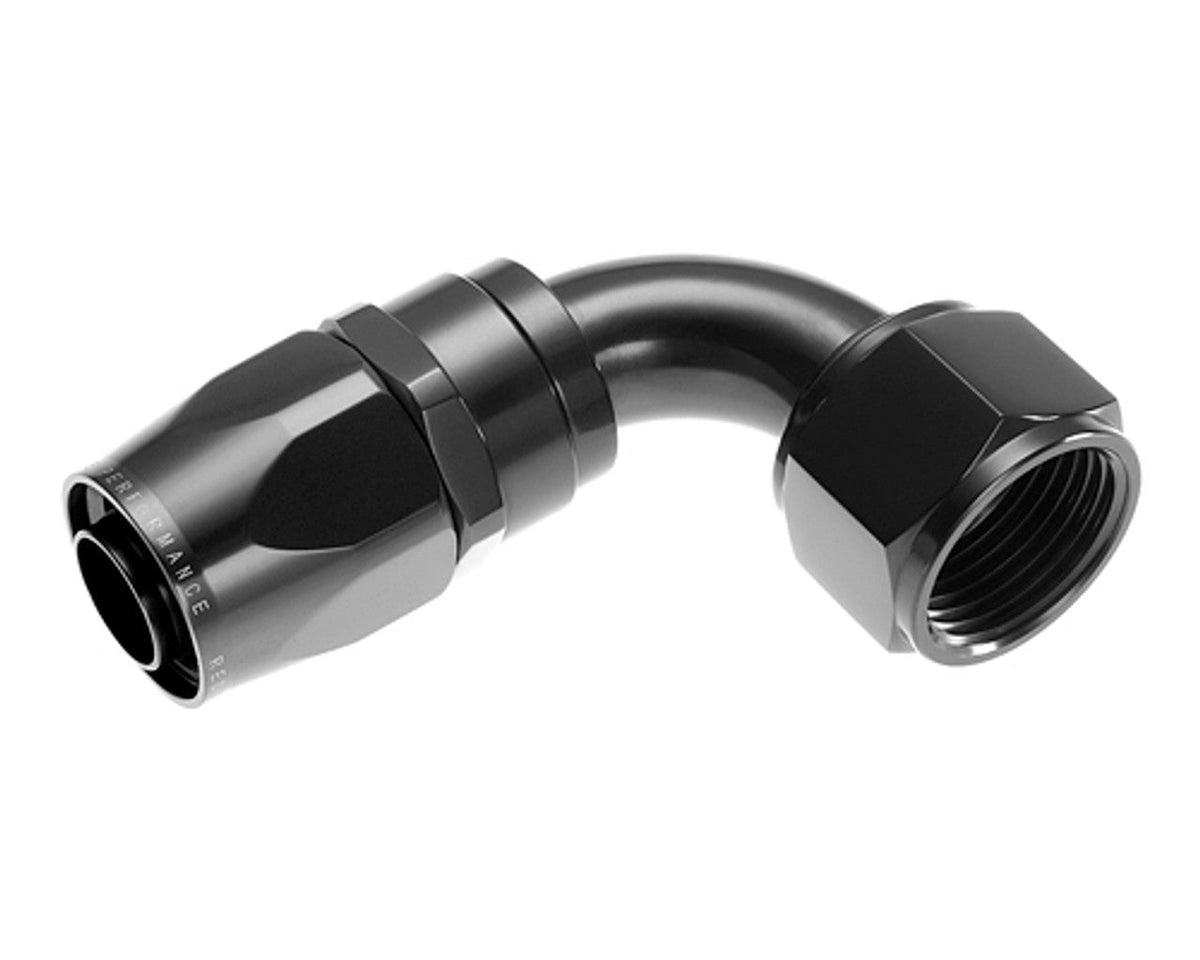 8AN Swivel Hose Ends Black 90 Vinyasa Automotive