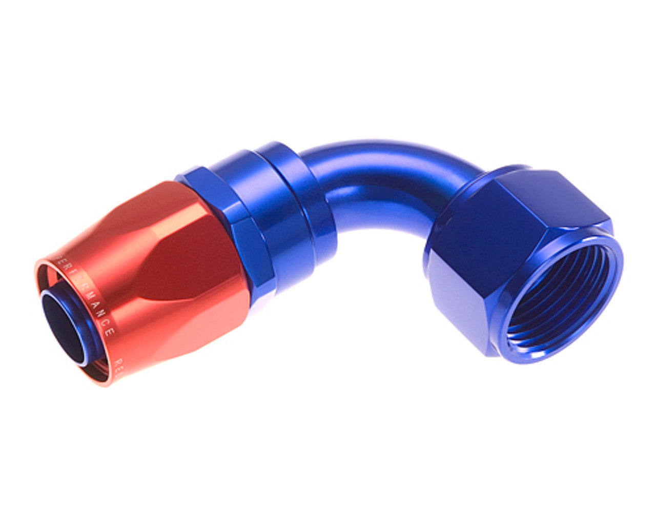 12AN Swivel Hose Ends Blue 90 Vinyasa Automotive