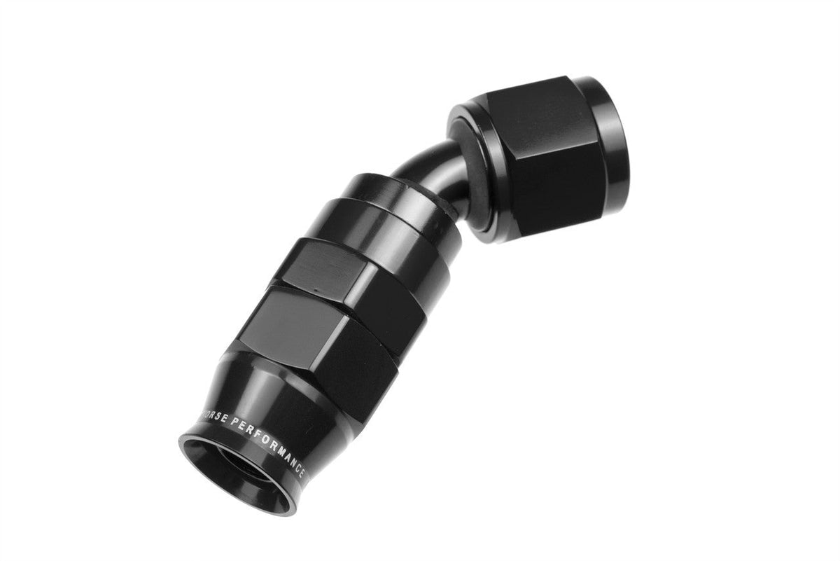 8AN PTFE Hose Ends Black 45 Vinyasa Automotive