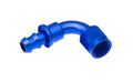 8AN Push Lock Hose End s- Blue 90 Vinyasa Automotive
