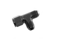 6AN Tee with Female Swivel on Run Black Vinyasa Automotive