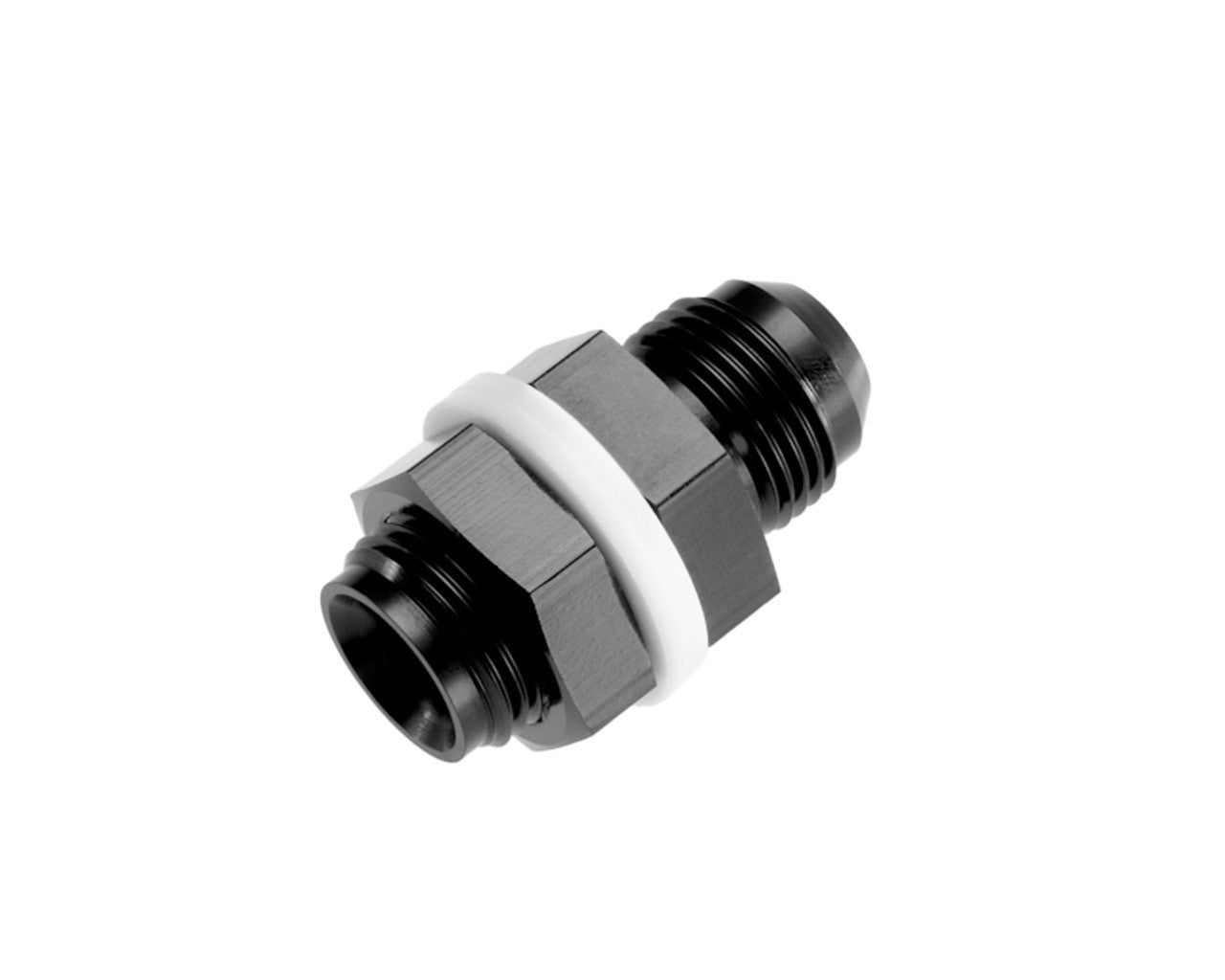 6AN Bulkhead Adapter Black Male Male Vinyasa Automotive