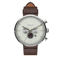 ROOSEVELT CHRONO LEATHER - Brown/Silver/Marine Vestal Watch