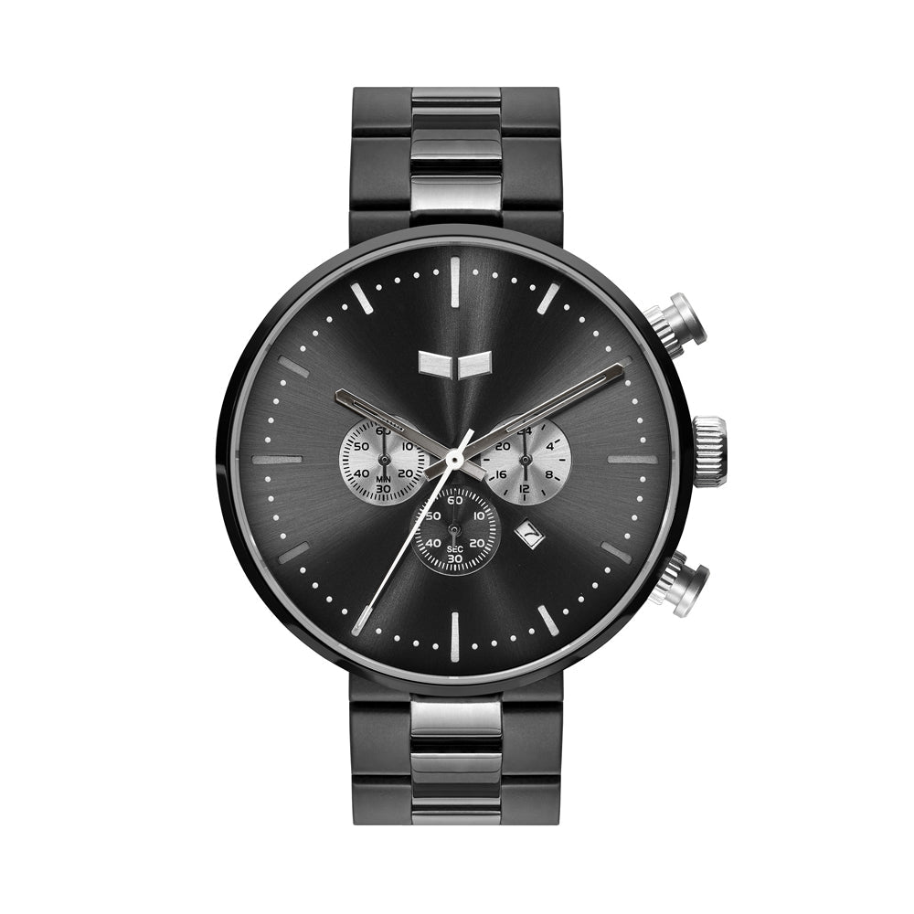 ROOSEVELT CHRONO METAL - Black Vestal Watch