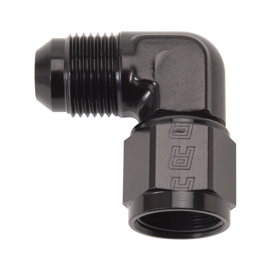 6AN 90Deg FM to ML Flare Black Vinyasa Automotive