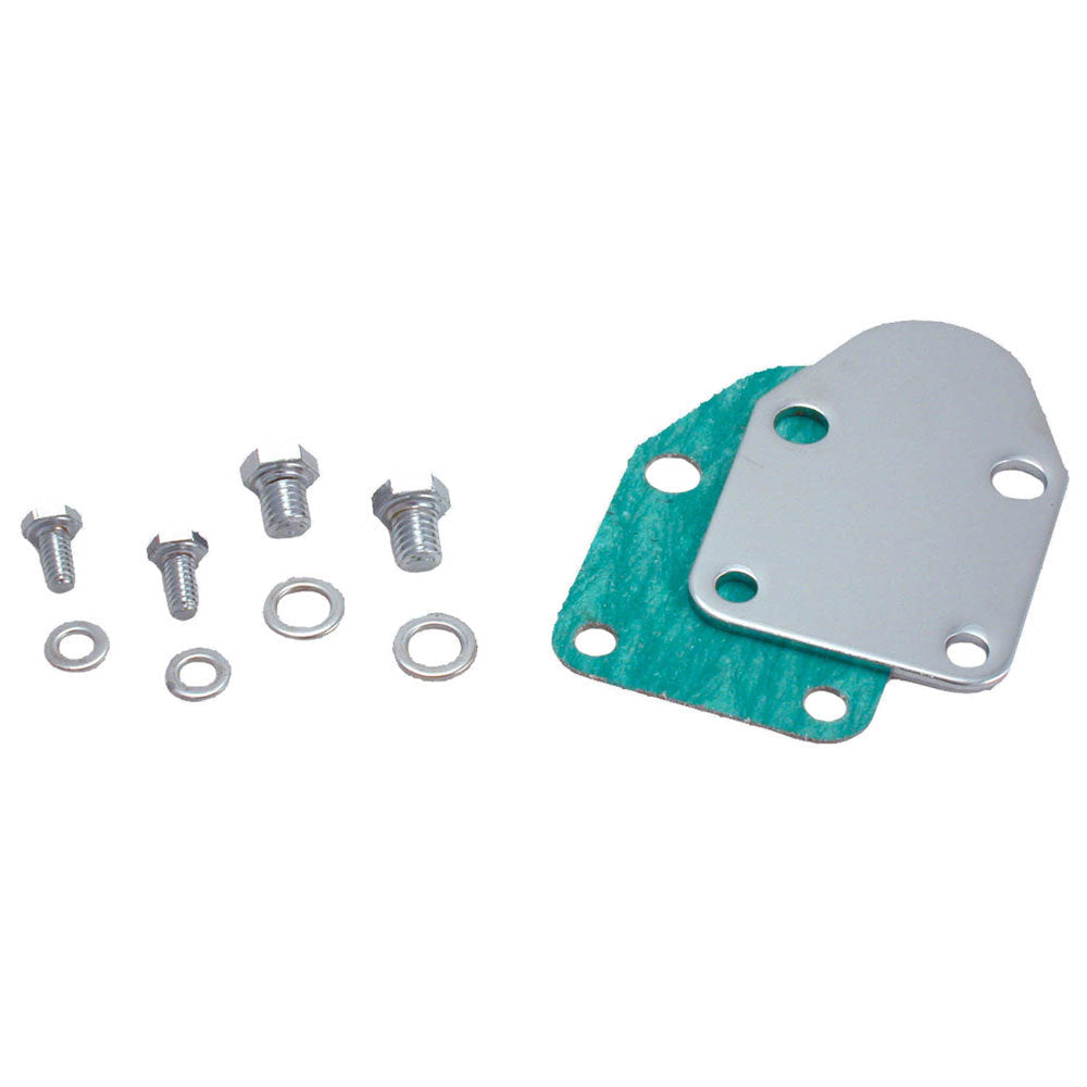 SBC Fuel Pump Block Off Plate Vinyasa Automotive