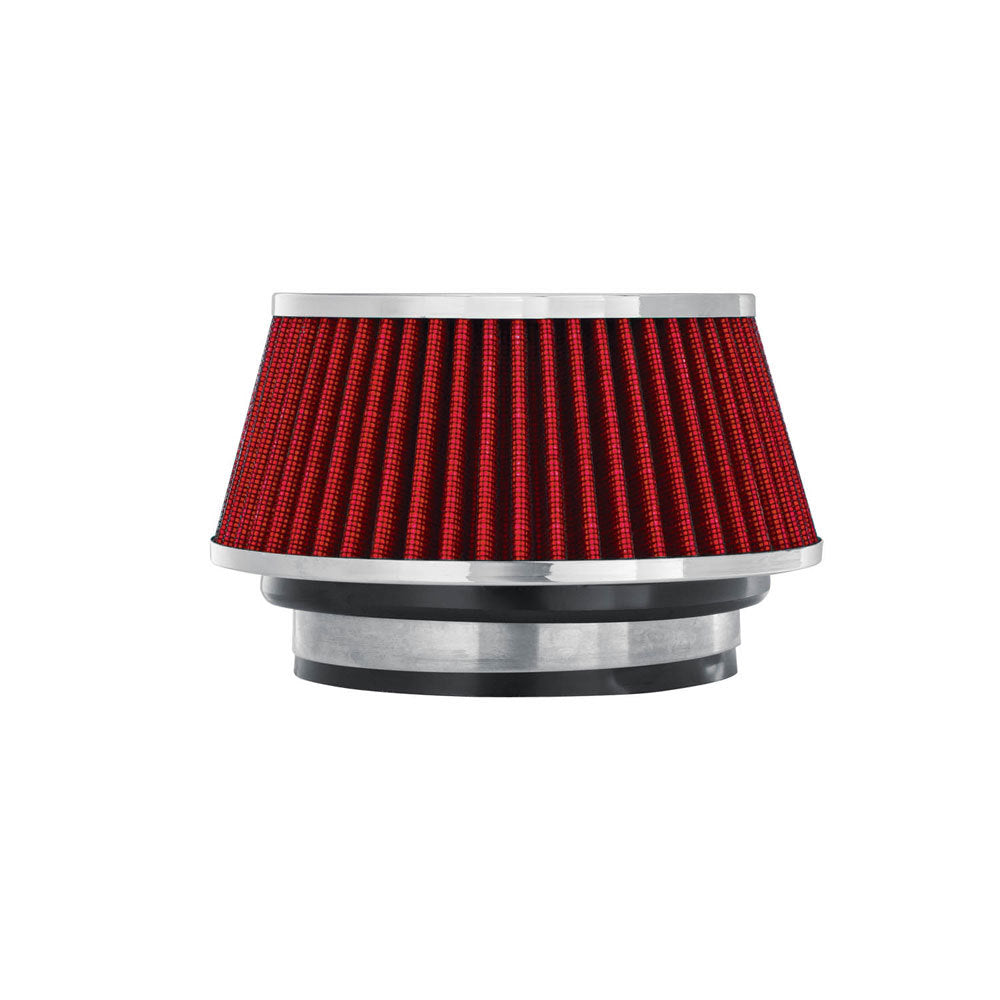 4in Inlet Cone Filter Red 3.5in Long Vinyasa Automotive