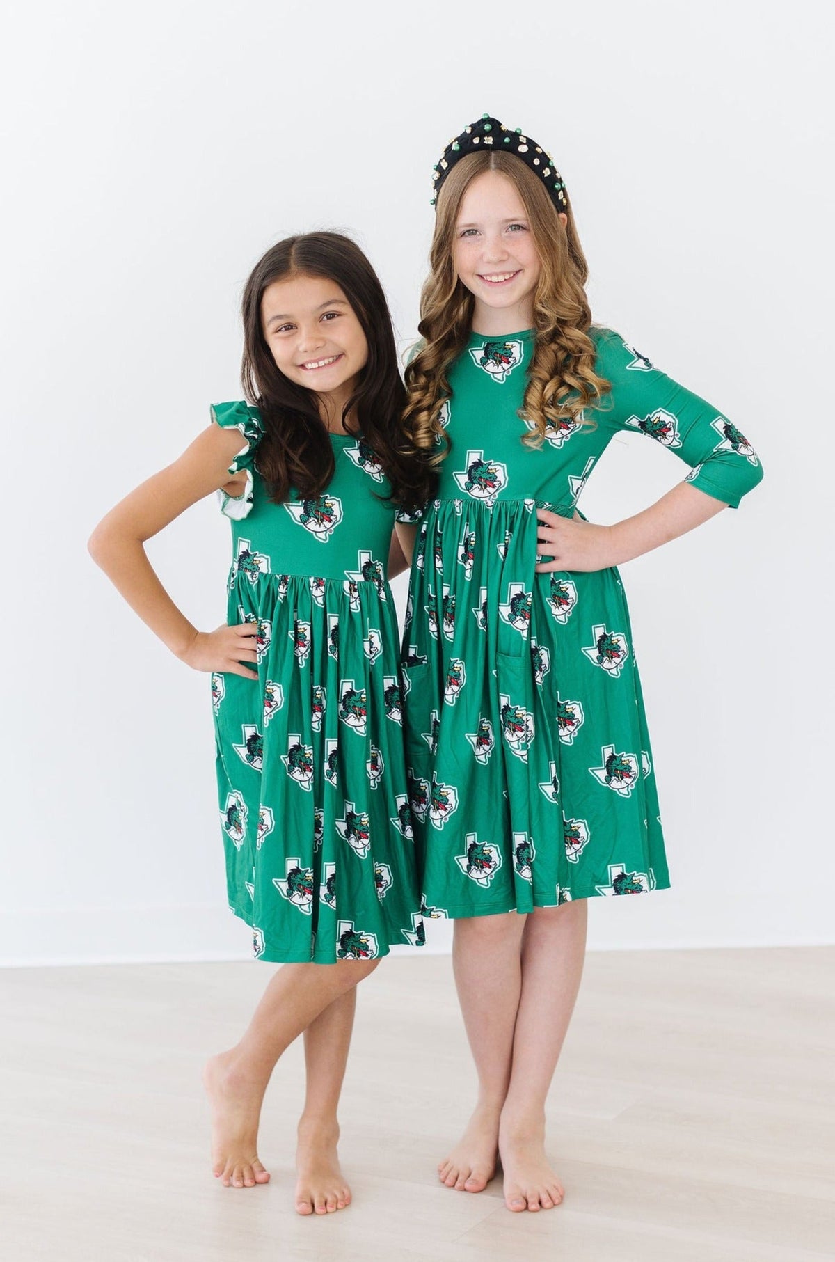 Southlake Carroll Dragons 3/4 Sleeve Pocket Twirl Dress Mila & Rose ®