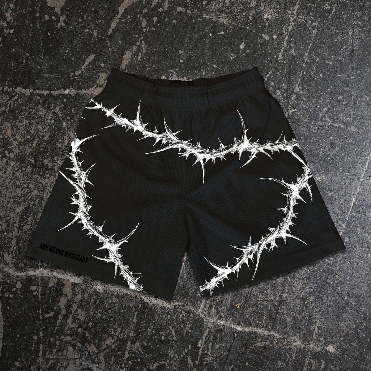 Spina Noctis Shorts Any Means Necessary Clothing