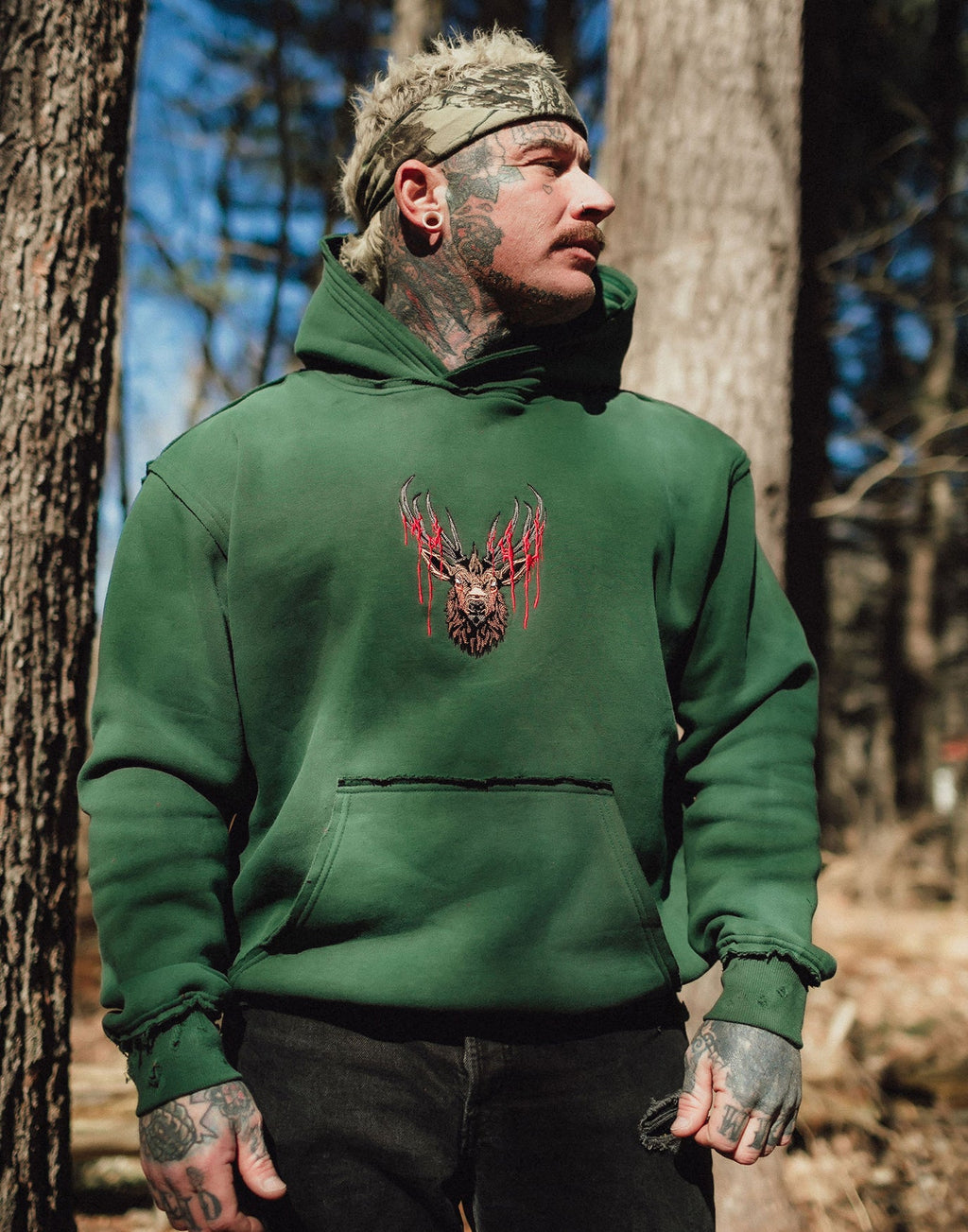 Trophy Pullover Hoodie Green Any Means Necessary Clothing