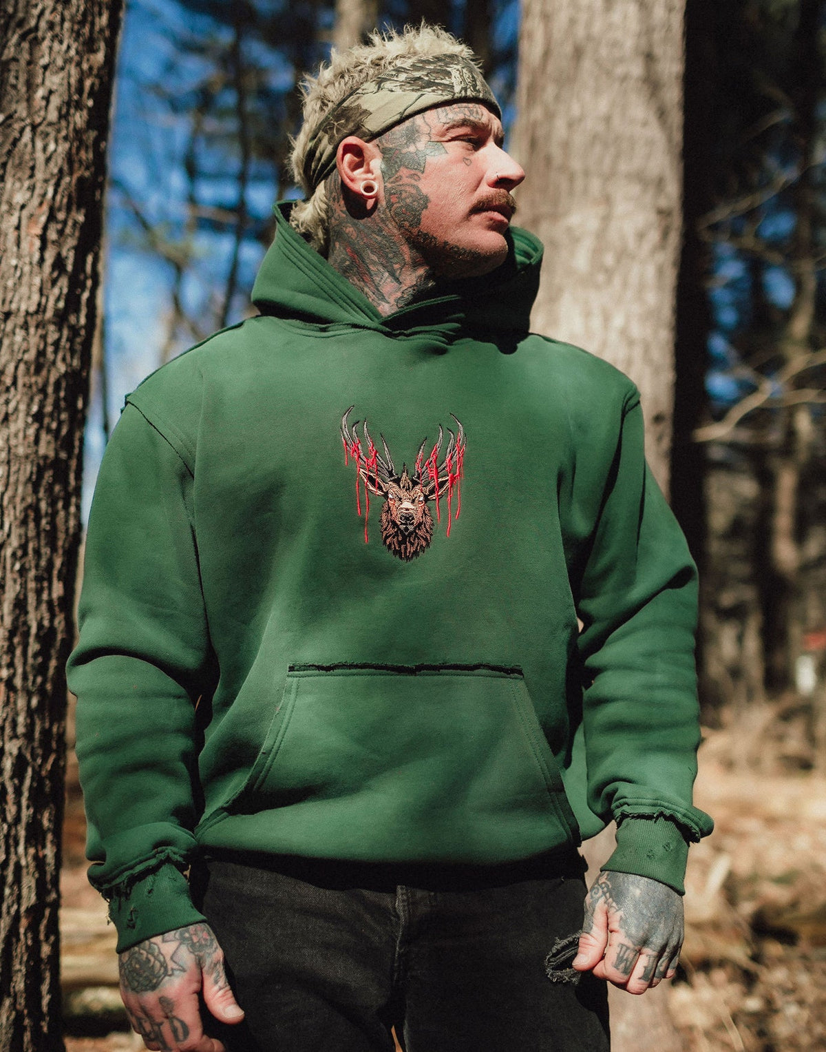 Trophy Pullover Hoodie Green Any Means Necessary Clothing