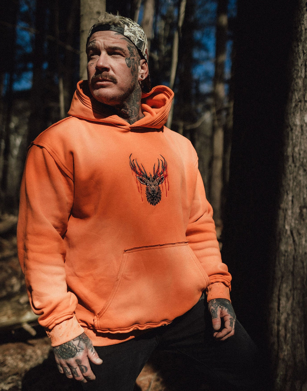 Trophy Pullover Hoodie Orange Any Means Necessary Clothing