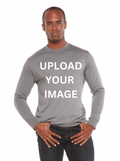Custom Printed Men's Bamboo Viscose/Organic Cotton Long Sleeve T-Shirt Spun Bamboo