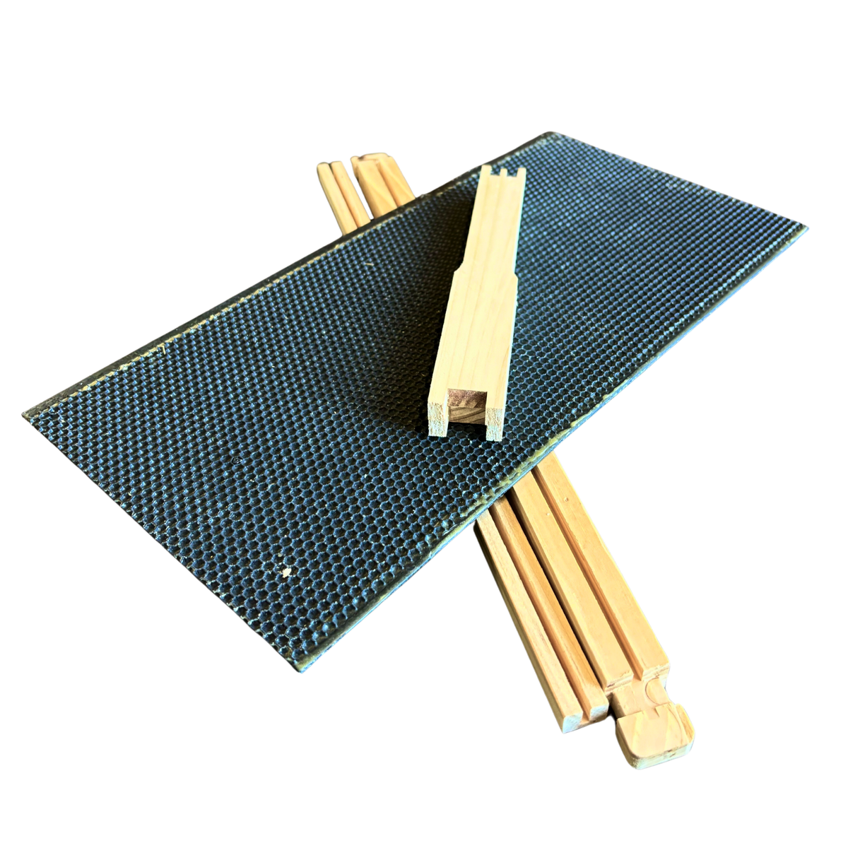 Deep 9 1/8-Inch Langsroth Frame, Grooved Top / Grooved Bottom With Double Wax Foundation Foxhound Bee Company