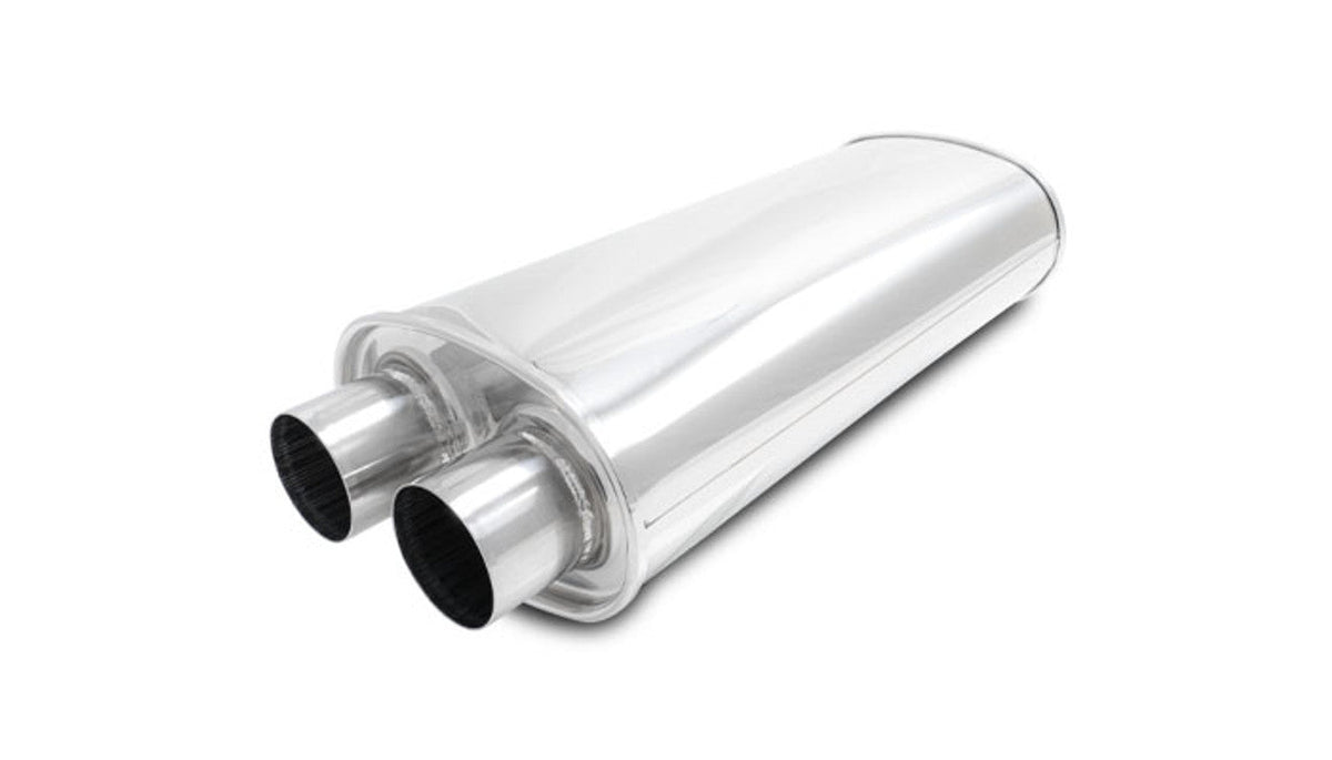 MUFFLER OVAL SS 2.5IN DUAL Vinyasa Automotive