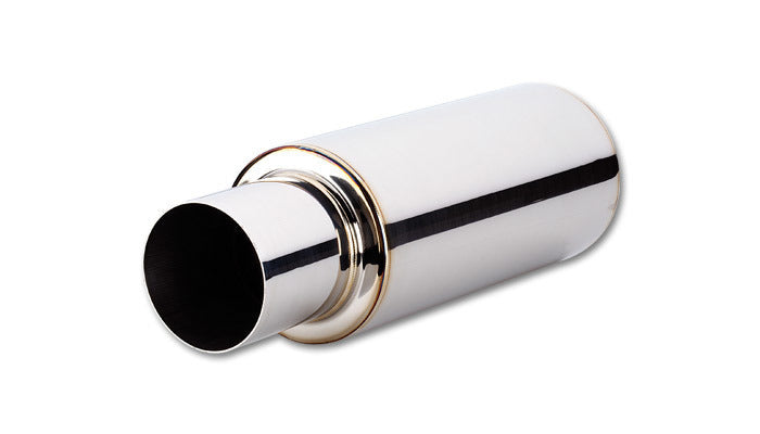 Muffler Round Stainless 4IN Turbo - 1091 Vinyasa Automotive