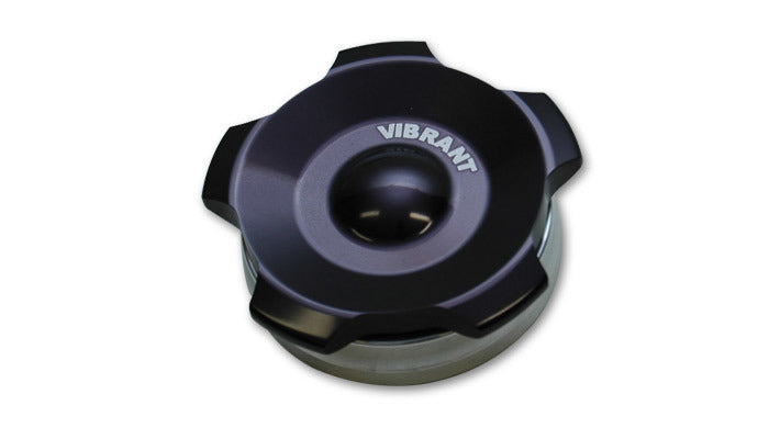 Black Alum Fill Cap w/ Alum. Weld Bung 2in - 11291 Vinyasa Automotive
