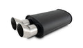 Muffler Oval Stainless Flat Black 3IN - 12331 Vinyasa Automotive