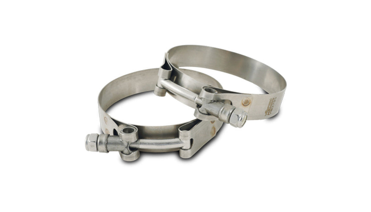 Stainless T-Bolt Clamps Pair 2.630 to 2.870 - 27807 Vinyasa Automotive